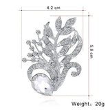 HP-0032 Crystal Rhinestone Flower Brooch