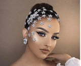 Bridal Hair Brooch Rhinestone Silver  HP-078