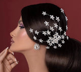 Bridal Hair Brooch Rhinestone Silver or Gold HP-00078