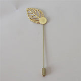 10 Pack Boutonniere Corsage Leaf Lapel Pin Silver or Gold BOUT-PINST