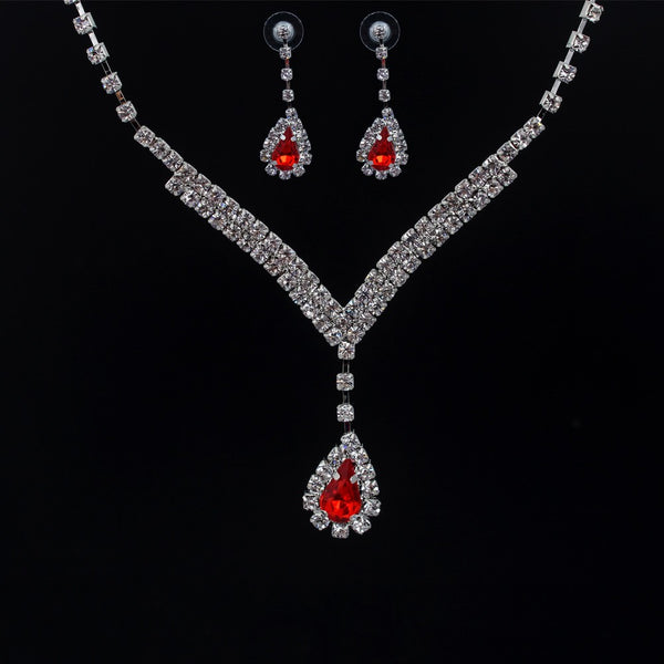 Bridal Prom Red Jewelry Set JEW RED Bouquets by Nicole