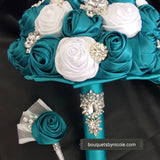 STACI~EMR Satin Rose Brooch Bouquet or DIY KIT