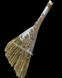 BR01~Customized Wedding Jumping broom l White l Traditional Wedding Broom l African American Heritage l Decorated Broom l Bling