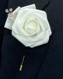 PEARL - Real Touch Foam Roses Brooch Bouquet