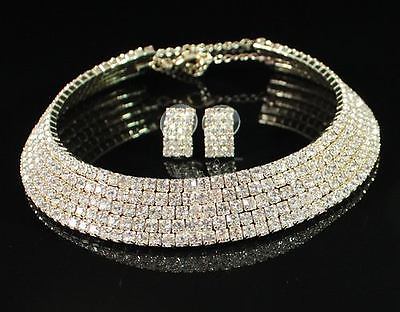 Bridal Prom Jewelry Set JEW-N12560 Gold