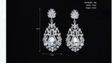 Long Rhinestone Earrings JS-006