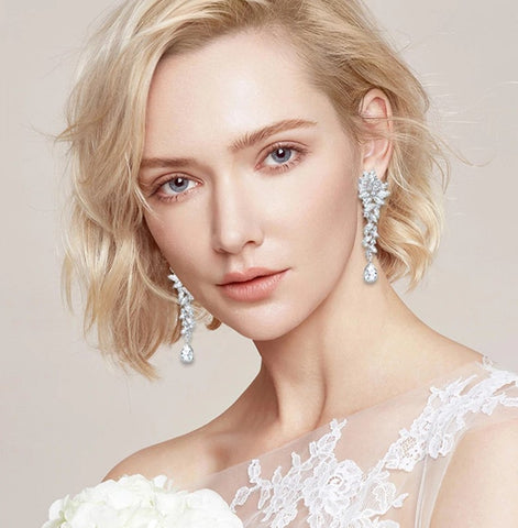 Dangle Bridal Earrings | Anna Bellagio