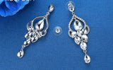 Marquise Bridal Chandelier Pearl Earrings  JS-004