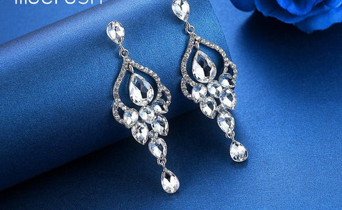 Marquise Bridal Chandelier Pearl Earrings  JS-004