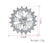 Pearl & Rhinestone Brooch BR-31