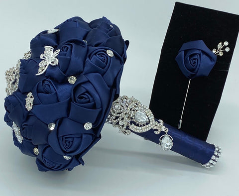 BECCA Silk & Real Touch Roses Brooch Bouquet or DIY KIT – Bouquets by Nicole