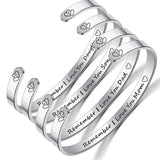 Inspire Jewelry REMEMBER I LOVE YOU DAUGHTER Bracelet Cuff