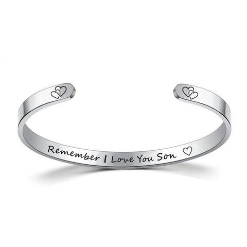 Inspire Jewelry REMEMBER I LOVE YOU SON Bracelet Cuff