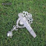 COR-004 Rhinestone Brooch Wrist Corsage Silver l Gold l Prom l Formal l Mothers l Grandmothers  COR-004