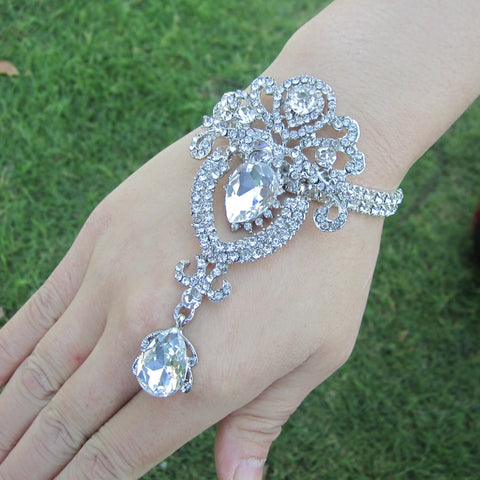 COR-004 Rhinestone Brooch Wrist Corsage Silver l Gold l Prom l Formal l Mothers l Grandmothers  COR-004