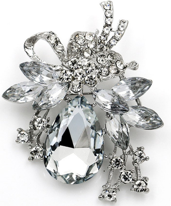 Brooch Clear Rhinestone Crystal BR-199 – Bouquets by Nicole