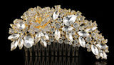HP-003 l Rhinestone Brooch Hair Comb l Silverl Rose Gold l Gold
