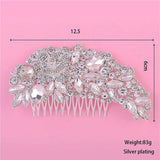 HP-003 l Rhinestone Brooch Hair Comb l Silverl Rose Gold l Gold