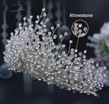 HP-0010 l Large Crystal Rhinestone Flower Brooch Brooches SILVER l GOLD l Bridal l Bridesmaids l Hair Comb