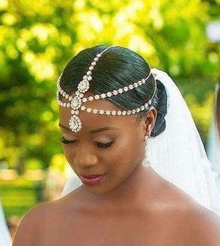 Bridal Hair Chain Gold Head Chain Wedding Hair Accessory - Etsy