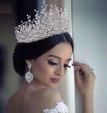 HP-0021 l Large Crystal Rhinestone Flower Brooch Brooches SILVER l GOLD l Bridal l Bridesmaids l Hair Comb
