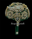 CB-EMERALD ~ Customized Luxury Brooch Bouquet or DIY KIT