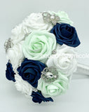 MEGAN ~ Real Touch Roses Brooch Bouquet or DIY KIT