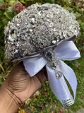 DREYA ~ Customized Satin Roses Brooch Bouquet