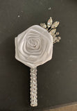 Fabric Flower Boutonniere, Men's Lapel Pin Formal Wear Wedding Prom BOUT-GR001