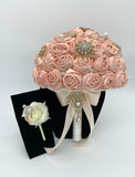 PEACHY Deluxe Roses Brooch Bouquet or DIY KIT