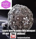 Deluxe Silver Brooch Bouquet LUX-ROYALE