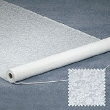 White Wedding Lace Aisle Runner with Suresta Adhesive l Heavy duty l Tear resistant l Pull String