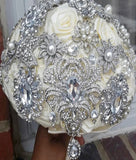 Fabric Flower Boutonniere, Men's Lapel Pin Formal Wear Wedding Prom BOUT-GRACE