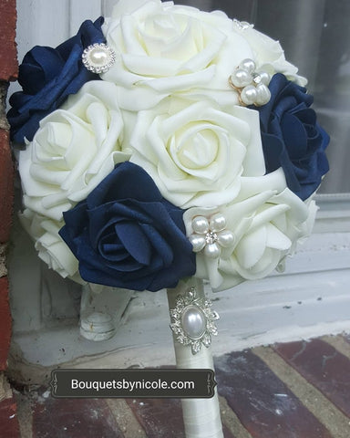 LINDA ~ Roses Brooch Bouquet or DIY KIT