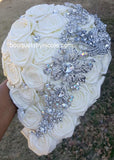 Sample Rolled Satin Roses for DIY Bridal Bouquets FLAT-10