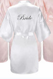 Bridesmaids Satin Robes Wedding Party Gifts Pink Black