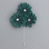Fabric Rose Flower Boutonniere, Lapel Pin Formal Wear Wedding Prom BOUT-XH1806