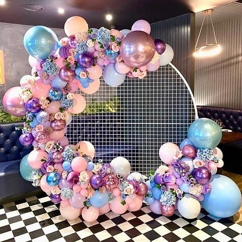 Circle Wedding Birthday Arch Decoration Mesh Screen