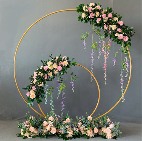 Iron Circle Wedding Arch Props Background Single Arch