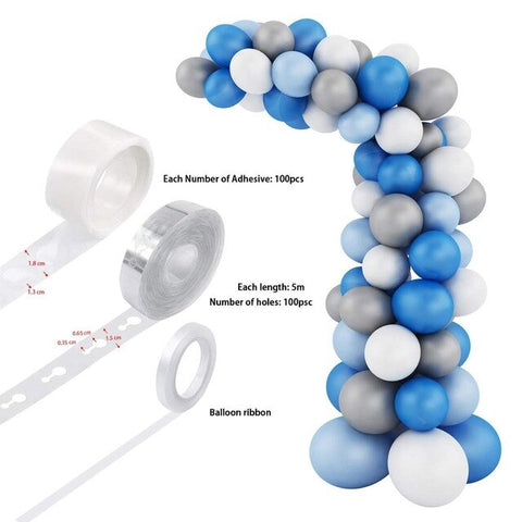 200pcs DIY Blue White Silver Balloon Garland Kit Wedding Decorations B –  Bouquets by Nicole