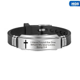 Religious Cross Jesus Scripture Quote Christian Bible Verse Inspiring Faith Leather Bracelets