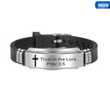 Religious Cross Jesus Scripture Quote Christian Bible Verse Inspiring Faith Leather Bracelets