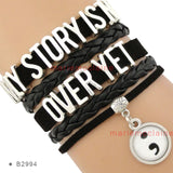 Infinity Love My Story isn't Over Yet My story Lives On Semicolon Mental Health Suicide Survivor Depression Awareness Bracelets