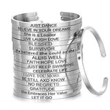 4mm Inspirational Bracelet Stainless Steel Cuff Jewelry