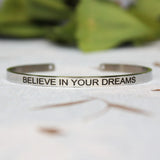4mm Inspirational Bracelet Stainless Steel Cuff Jewelry