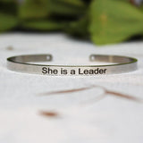 4mm Inspirational Bracelet Stainless Steel Cuff Jewelry