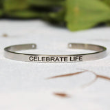 4mm Inspirational Bracelet Stainless Steel Cuff Jewelry