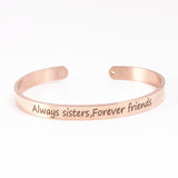 Rose Gold Stainless Steel 6mm Positive Inspirational Bracelet Engraved Quote Mantra Bracelet Open Cuff Bangle For Women Men
