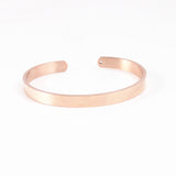 Rose Gold Stainless Steel 6mm Positive Inspirational Bracelet Engraved Quote Mantra Bracelet Open Cuff Bangle For Women Men