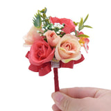 Ivory Lapel Pin Wedding Buttonhole Groomsman Flower Boutonniere Groom  D35